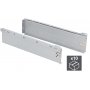 Kit 10 Ultrabox cassetti della cucina altezza profondità 118 millimetri grigio metallizzato 450 millimetri in acciaio Emuca