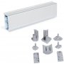 Cuffia da cucina rettangolare con accessori 4.7m plastica anodizzata satinata Emuca
