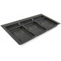 Base modulo cucina cassetto 800mm contenitori di plastica grigio antracite Emuca