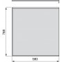 background caso protettivo cucina M80 768x580mm spessore in alluminio da 16 mm Emuca