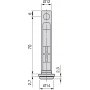 10 livellatori cabinet Ø12mm regolazione laterale di acciaio 76 millimetri in altezza e zama Emuca