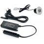 spina rotonda da montare nel quadro 2 ingressi USB Ø37mm plastico metallizzato grigio Emuca