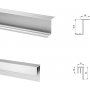 Scorrevoli armadio di sistema 2 ante appesi profili in alluminio 16 millimetri Neco grigio spessore metallico Emuca