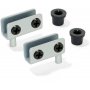 Gioco Porta interna in vetro cerniere 4-6mm acciaio spesso grigio metallizzato Emuca