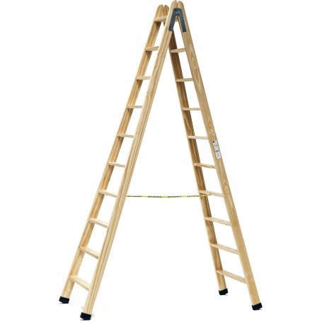 Scala in legno professionale pittore di forbice 10 + 10 punti Plabell