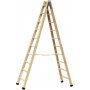 Scala in legno professionale pittore di forbice 10 + 10 punti Plabell