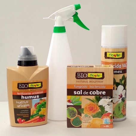 pressione Kit spruzzatore 2L + insetticida naturale fungicida spray da 500 ml fertilizzante biologico liquido 6x15g + 500ml