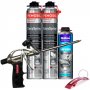 Schiuma Kit Gun Gun cartucce C1 + 2 schiuma proiettabile Penosil EasySpray 700ml + 500ml schiuma detergente fresco