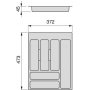 Optima cassetto portaposate cucina Vertex / 500 modulo Concetto 450 millimetri 16 millimetri bordo bianco Emuca