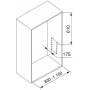 Gancio pieghevole regolabile per il guardaroba 830-1.150mm fino a 12 kg in acciaio verniciato nero Emuca