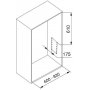 Pieghevole gancio per il guardaroba 600-830mm regolabile fino a 12 kg in acciaio verniciato nero Emuca