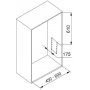 Pieghevole gancio per il guardaroba 450-600mm regolabile fino a 12 kg in acciaio verniciato nero Emuca