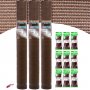 Supplementari rotoli maglia marrone 1,5x50m occultamento 3 Central de Enrejados + 900 nylon flange 200x3,6mm verde