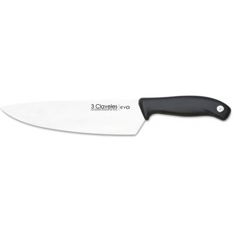 Coltello da cucina 20 centimetri maniglia in acciaio inox serie Evo polipropilene 3 Claveles