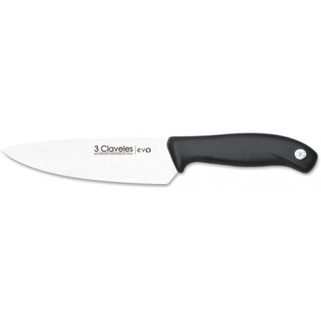 Coltello da cucina 15 centimetri maniglia in acciaio inox serie Evo polipropilene 3 Claveles