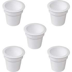 Lotto 5 scivoli incasso tavolo di plastica bianca Pot Emuca
