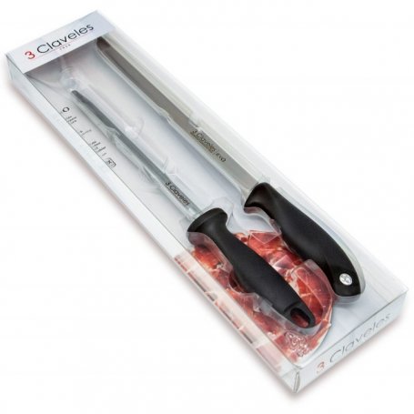 Coltello per affettare settembre Evo + coperture Chaira prosciutto + 3 Claveles