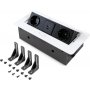 di presa di corrente 2 Atom Lite Desktop USB si collega UE + 1 A + 1 USB C 265x120mm bianco Emuca