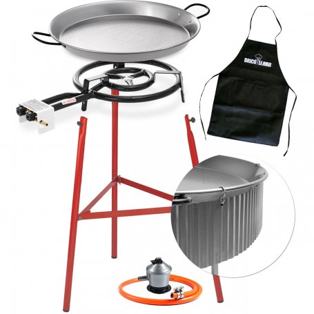 ▷ Kit Paella Vaello 400mm + Padella 46cm + Gambe rinforzate + Parabrezza La  Valenciana + Regolatore e Tubo Gas