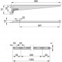 Kit profili fissaggio a parete e supporti per mensola Jagmet 380mm in acciaio verniciato bianco Emuca