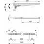 Kit profili di fissaggio a parete e staffe per mensola Jagmet 230mm in acciaio verniciato bianco Emuca