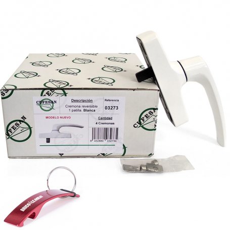 Box con quattro cremonese reversibile un pin bianco Oscillo Cufesan