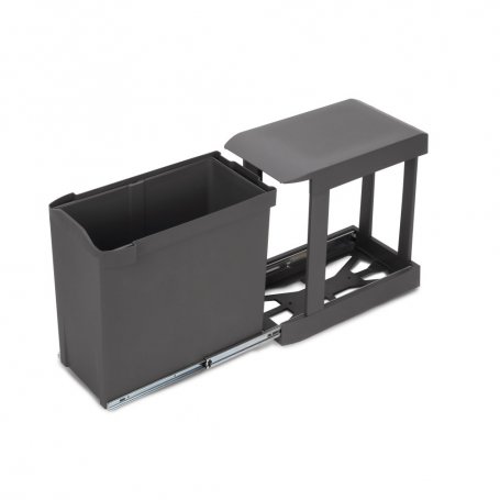 Contenedor reciclaje automático 1x30L gris antracita fijación inferior - Emuca
