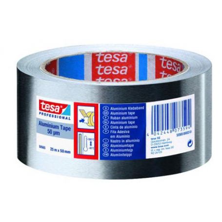 Aluminium tape 50 micron x 50mm 25m Tesa