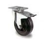 Rem wiel met zwarte rubberen basis GSR Premium 125/30 Cascoo