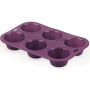 Muffinvorm 6 CAV silicone. violet 24,5x16,5x3.5cm lifestyle