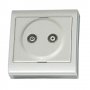 Base 80x80mm 9.5mm FM wit oppervlak 16A 250W GSC Evolution