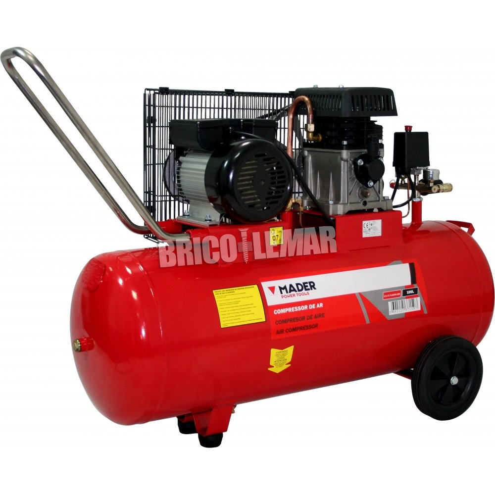 picknick vervaldatum Vervelen ▷ Kopen Luchtcompressor band 100Lt 2,75Hp C / C Mono Mader | Bricolemar