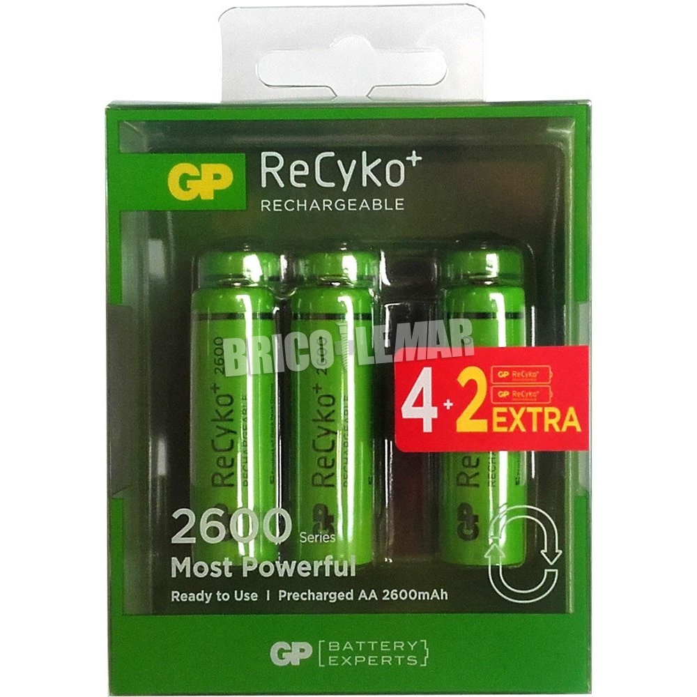 Kopen 2600mAh oplaadbare AA batterijen + 2 + GP ReCyko | Br...