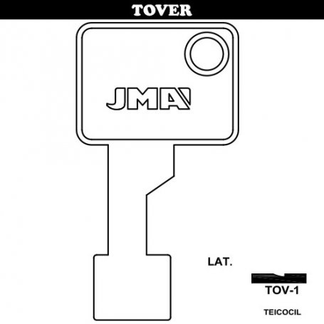 Messing pen key model TOV-1