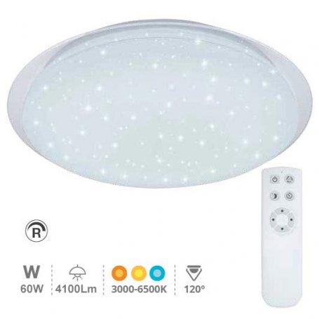 Galaxy plafond LED plafond 60W 4100Lm 3000-6500K verstelbare Ø57cm