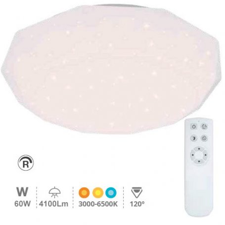 Diamond plafond LED plafond 60W 4100Lm 3000-6500K verstelbare Ø50cm