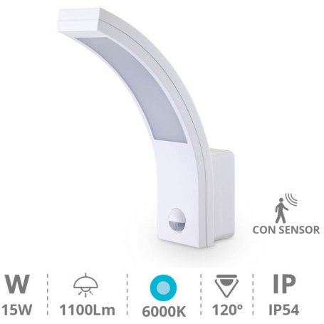 LED wandlamp sensor 15W 6000K 1100lm White Havasu GSC Evolution