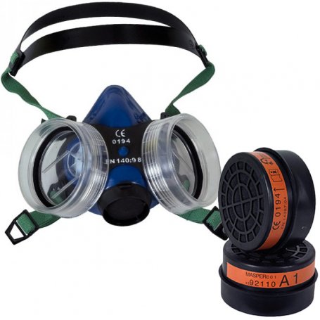 attent middernacht experimenteel ▷ Kopen Pak mond- en neus masker Masper 9200 + A1 type 2 filters tege...