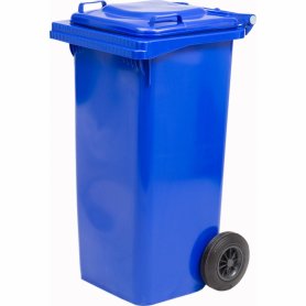 120 liter houder met deksel blauwe wielen 55x50x94cm CV121 Maiol