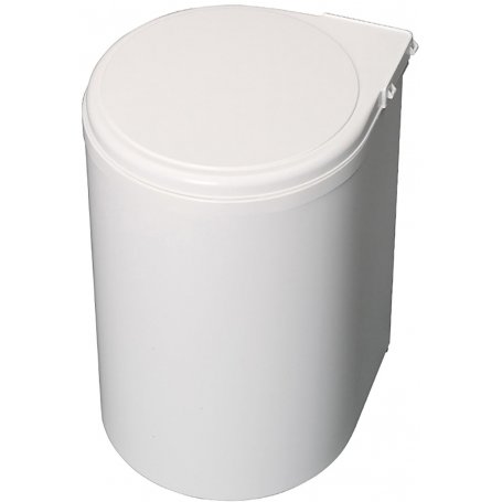 Recycling bin 13L voor bevestiging keuken portiermoduul automatische dekselopening wit Emuca