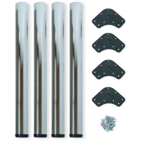Speeltafel 4 poten Ø60mm voor satijnnikkel steel verstelbaar 710-730mm Emuca