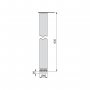 Set van 4 poten voor tabel Ø60mm 830-850mm verstelbare steel metallic Emuca