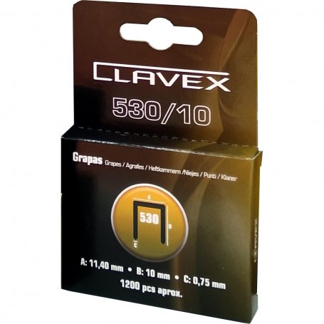 Clavex # 530 10mm nietje blister eenheden 1200 Siesa
