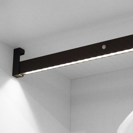 408-558mm verstelbaar bar kast met LED Light White Natuurlijk aluminium mokka Emuca