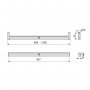 Polux verstelbare bar kabinet 858-1.008mm geanodiseerd aluminium met LED 4.8W 4000K Emuca