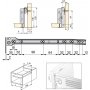 Kit 10 Ultrabox keukenladen hoogte 150mm diepte 350mm staalgrijs metallic Emuca