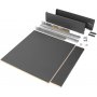 Kit lade Vertex keuken of badkamer 500mm 93mm tot 600mm hoogte stalen antraciet module Emuca