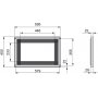 600mm kunststof microgolfmodule gestel satijnnikkel Emuca