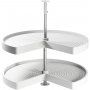 Spel trays swivel keukenkast 800mm module 270 kunststof en aluminium wit Emuca