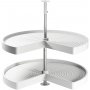 Spel trays swivel keukenkast 900mm module 270 kunststof en aluminium wit Emuca